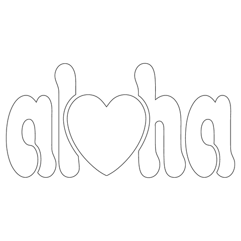 Inbloom stickers aloha heart car sticker