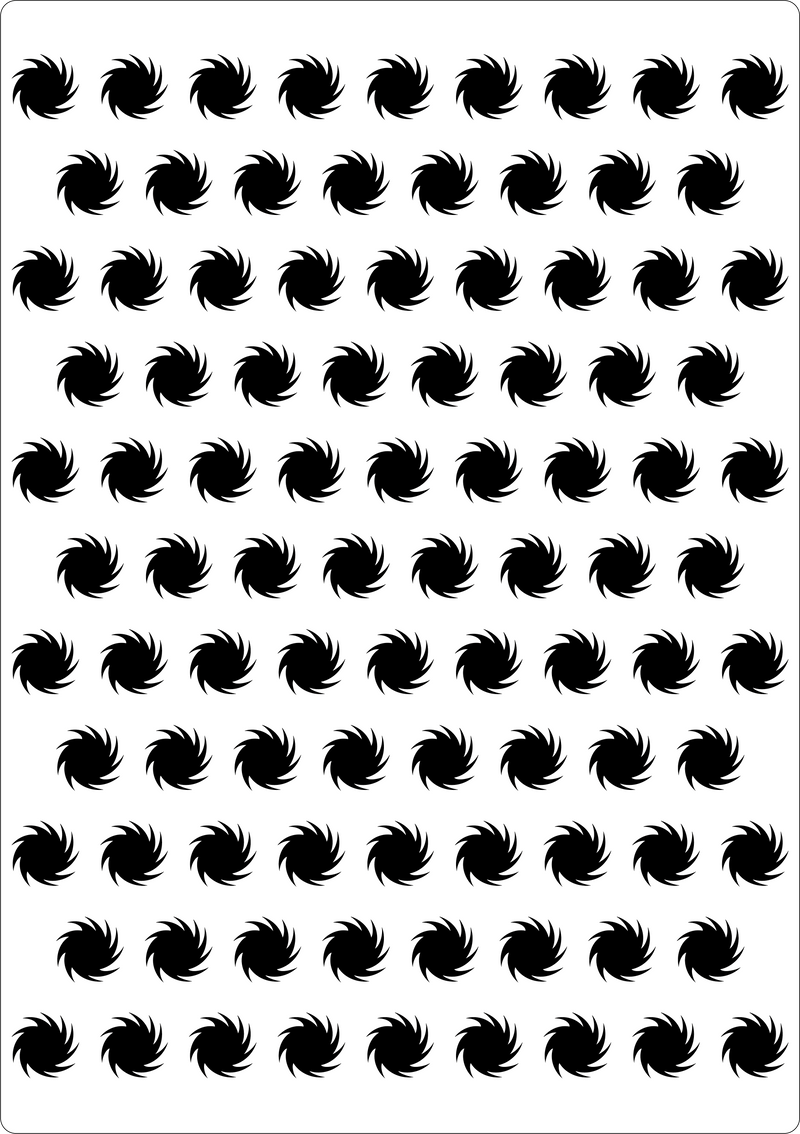 Benday spiralling polka dots stencil â stencil warehouse