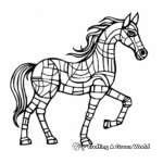 H is for horse coloring pages