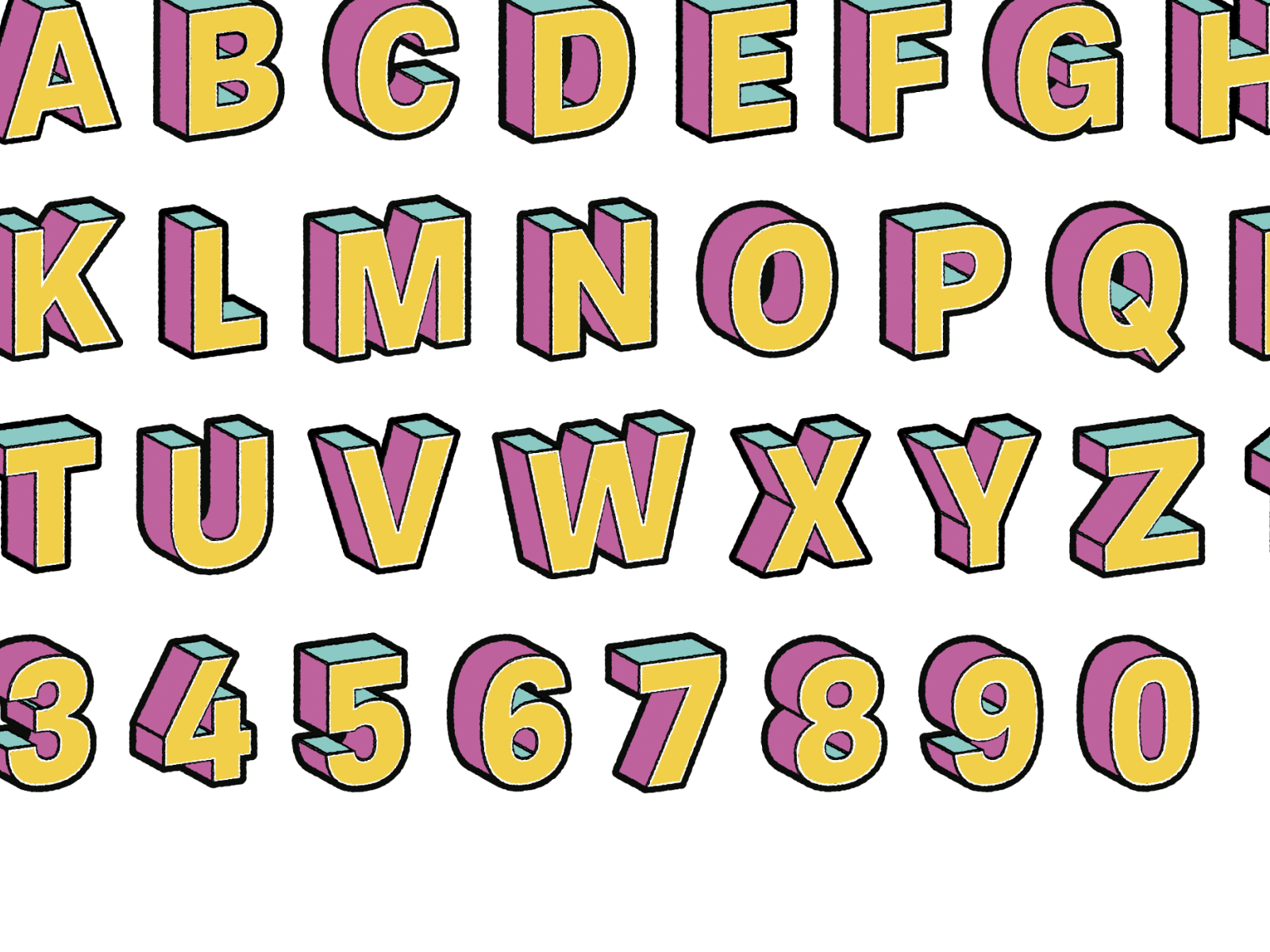 D alphabet by wattle daub on