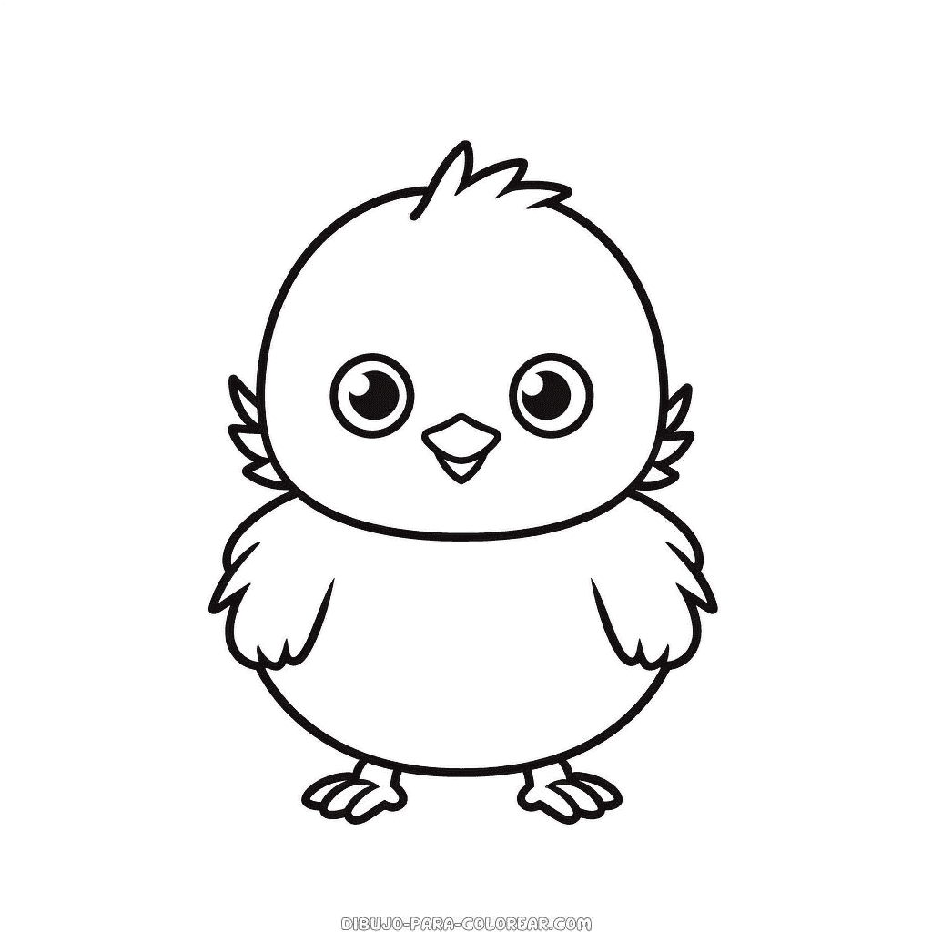 Dibujo de lindo pollo para colorear dibujo para colorear