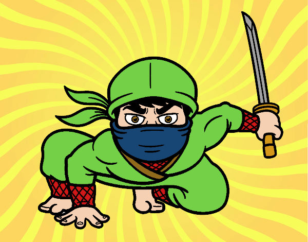 Dibujo de ninja japonãs pintado por en el dãa