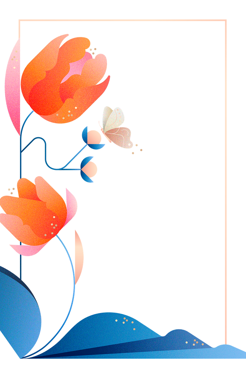 Paper craft flower border design png images free photos png stickers wallpapers backgrounds