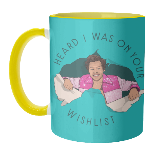 Harry unwrapped in blue unique ffee mugs created by the girl next draw