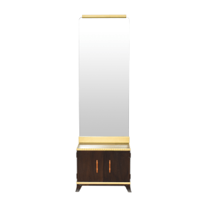 Cb caplet oval mirror with shelf off