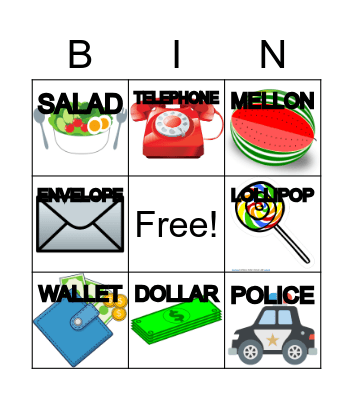 Police bingo cards