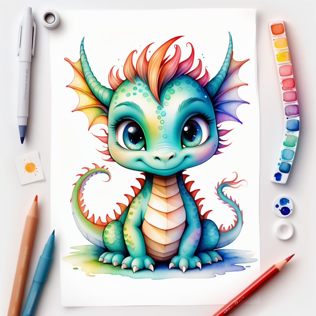 Create a colorful hand drawn glamour portrait in the style of chris sanders
