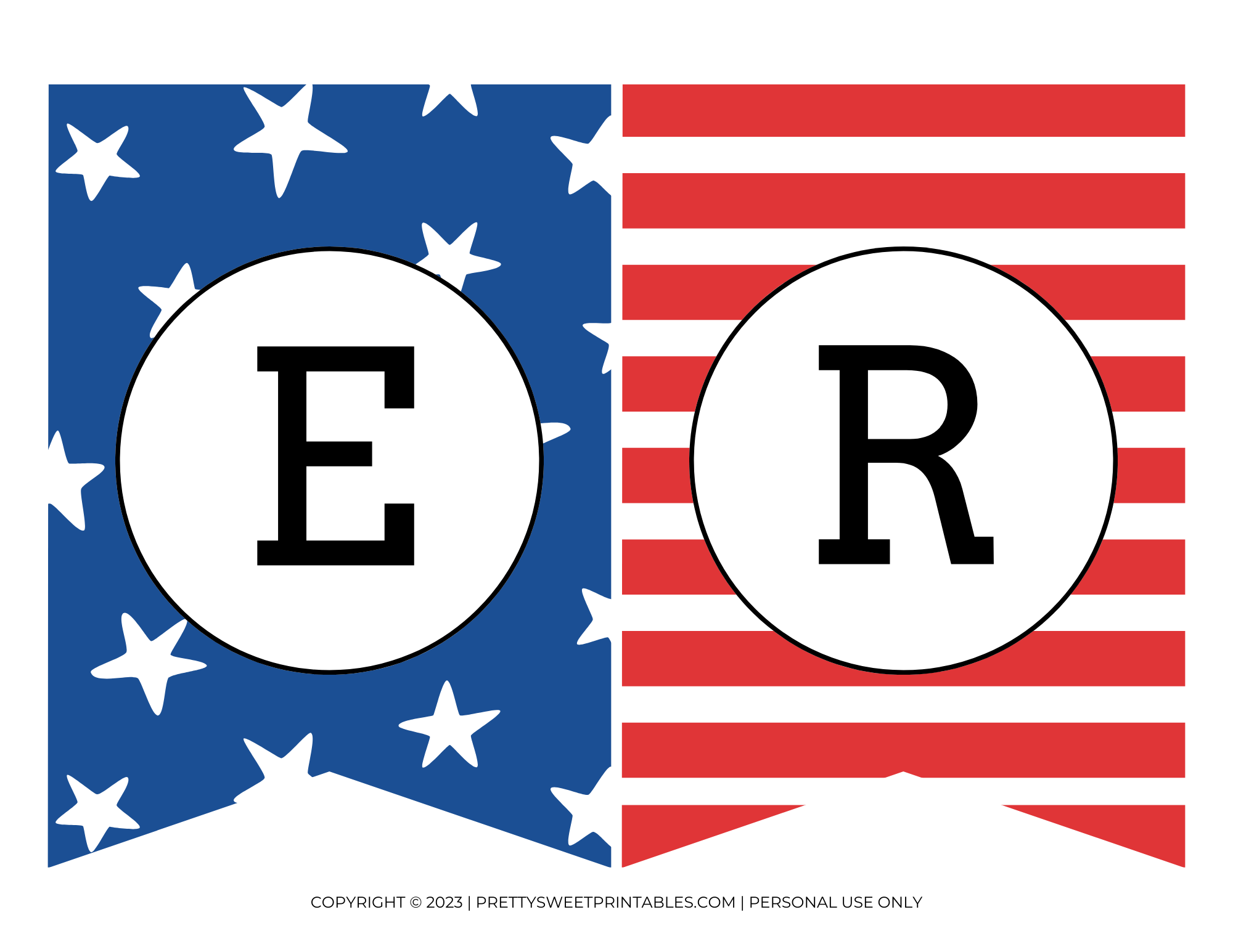 Free printable patriotic th of july banner