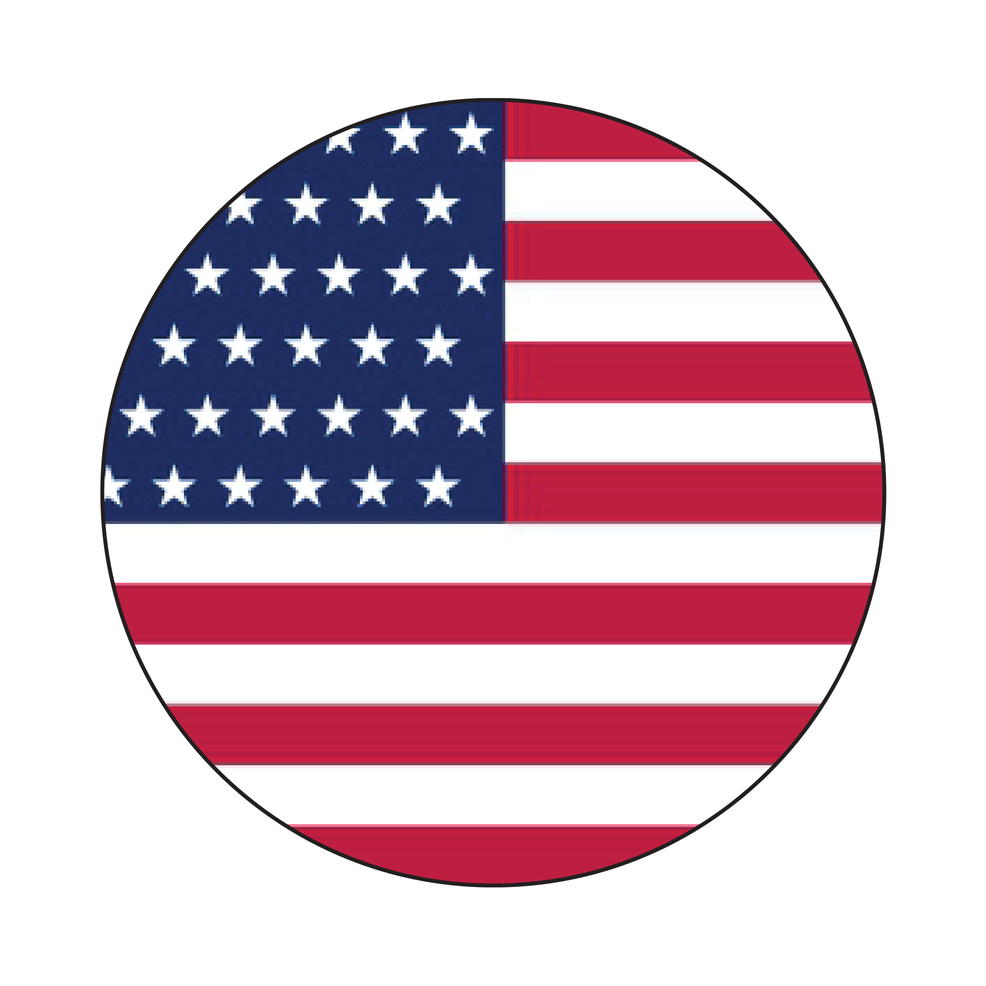 Usa flag knob sticker