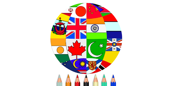 Flags color by number book