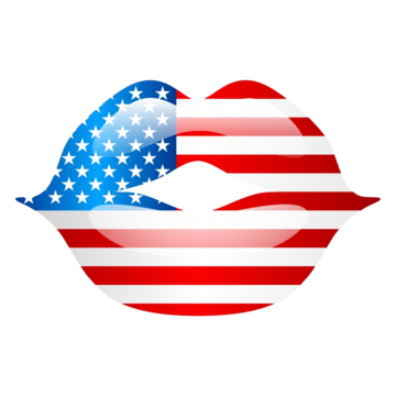 Independent day usa vector hd png images american patriotic lips th of july design usa independence day america america lips american png image for free download