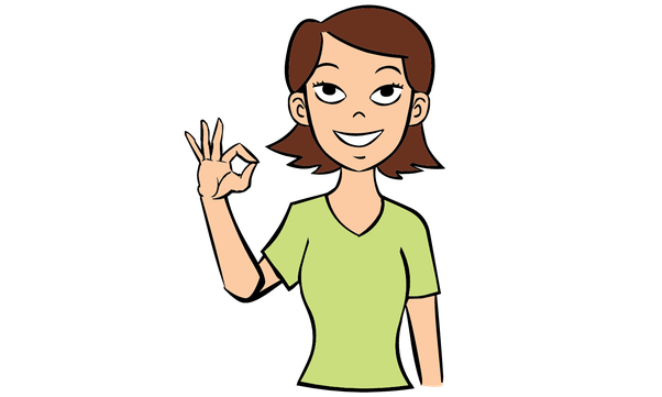 Is there a word in sign language which involves grasping something from the top
