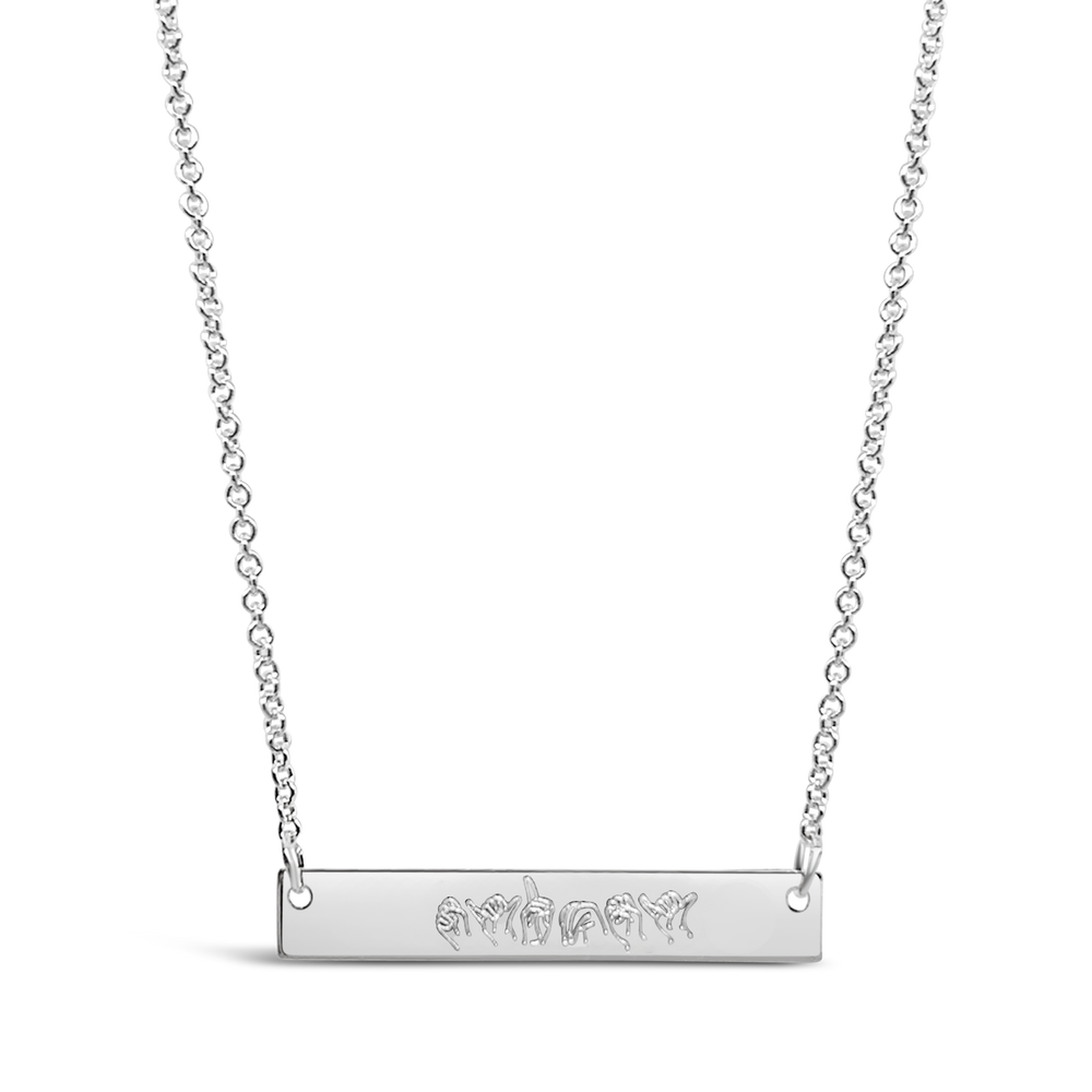 American sign language asl disc necklace â erica sara designs