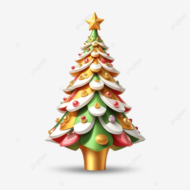 White green and golden color bination beautiful d illustration of christmas tree christmas tree christmas day d christmas sticker png transparent image and clipart for free download