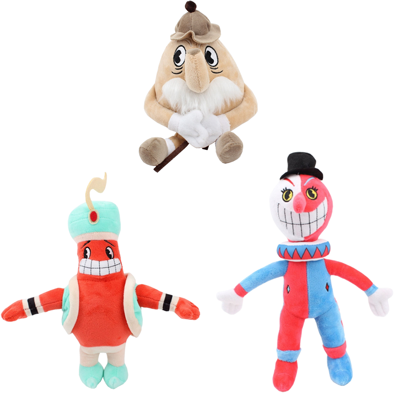 Cuphead magic lamp teapot joker plush toys adventure soft stuff dolls for kids