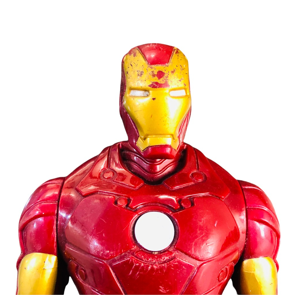 Avengers iron man figure marvel toy red yellow plastic in titan