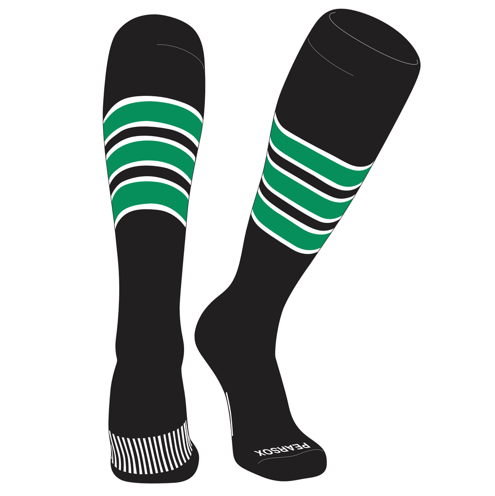 Pear sox striped otc baseball softball football socks b black kel â mk socks