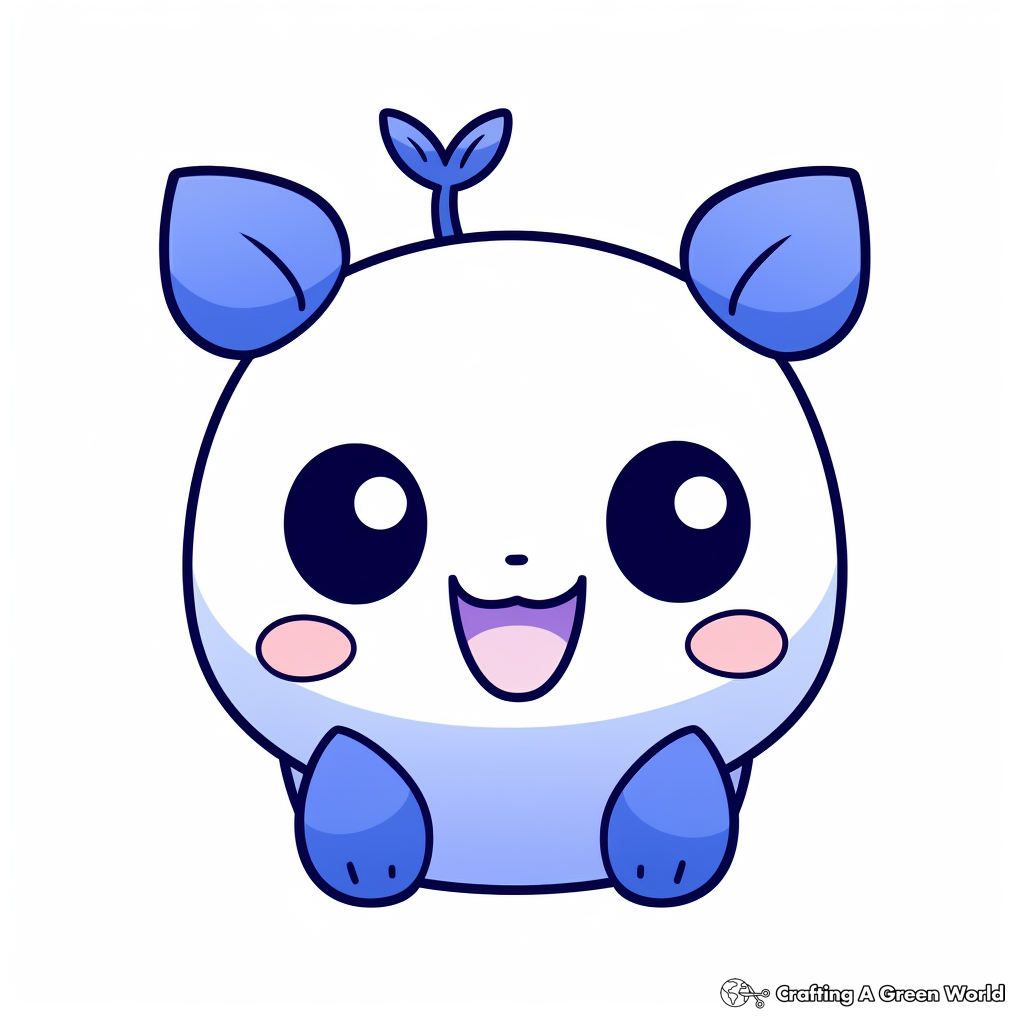 Kawaii frog coloring pages