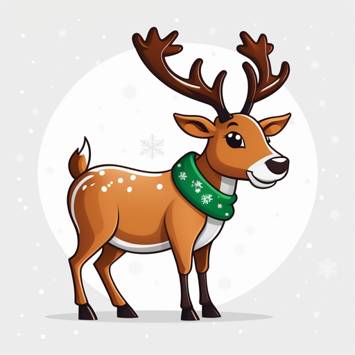 One christmas reindeer with scarf by ððñðñ ððññðºðµððñ