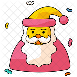 Santa claus angry pose sticker icons