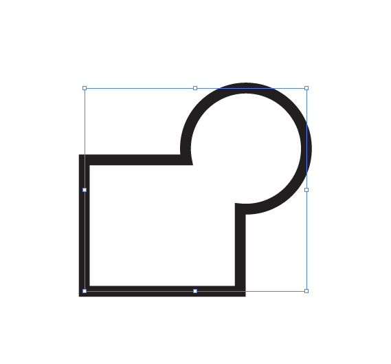 How does an illustrator bine overlapping shapes into one shape