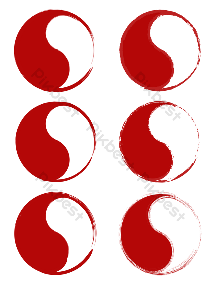 Seal ink pad cinnabar chinese red yin yang png images ai free download