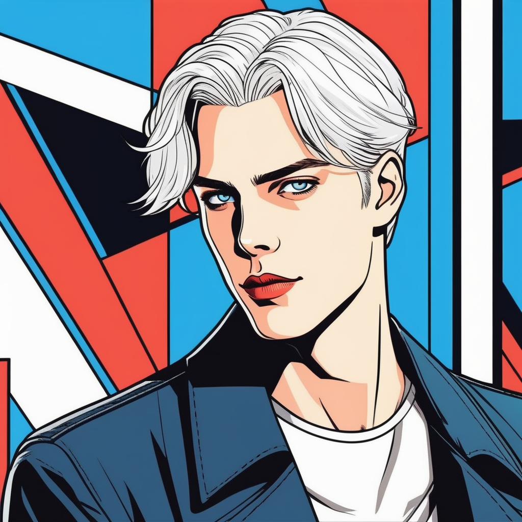 K concept art portrait by patrick nagel