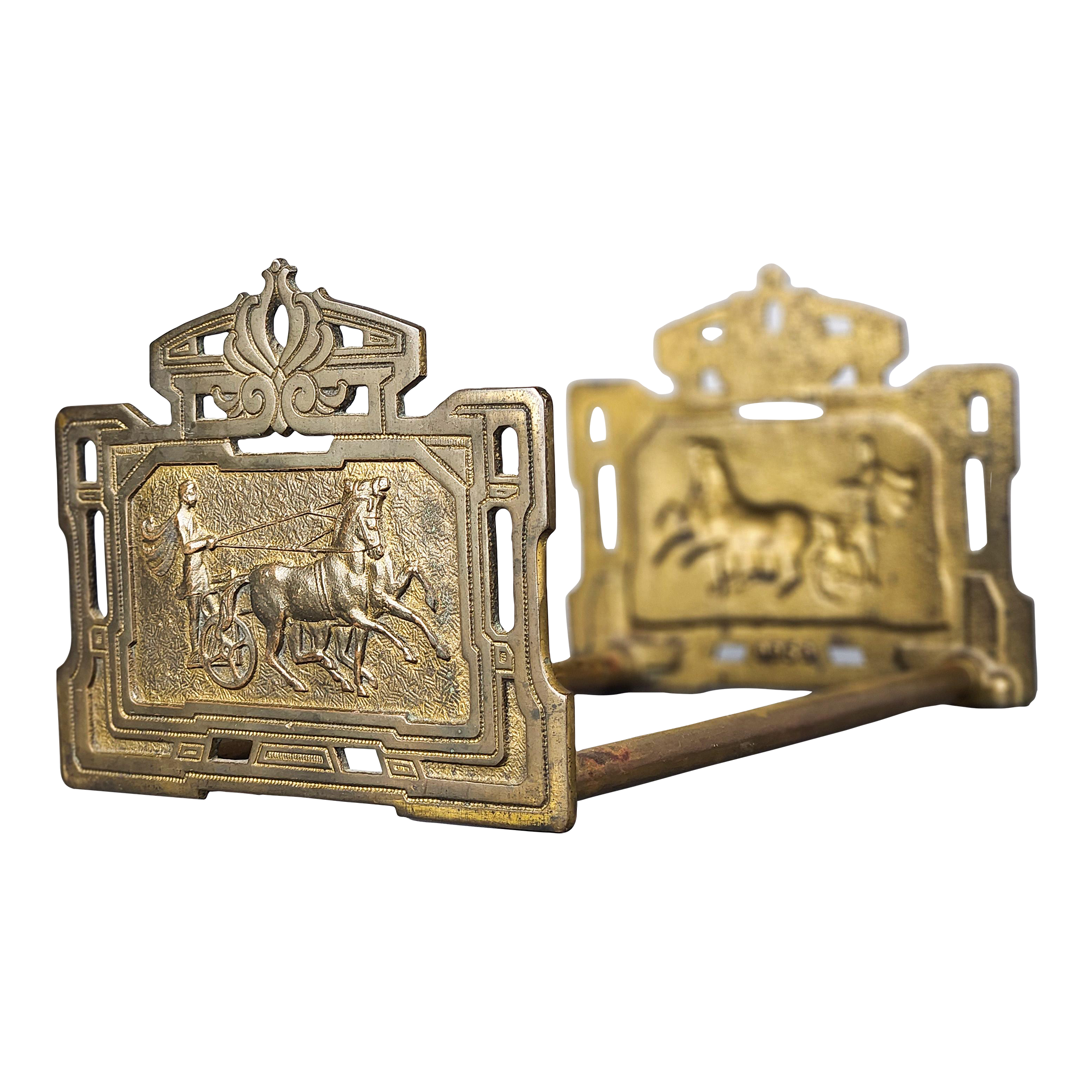 Vintage bronze bookends
