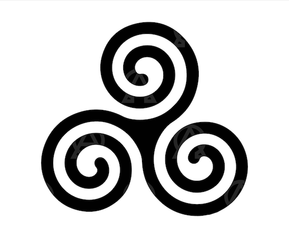 Triskele svg triskelion silhouette triskele cut file celtic