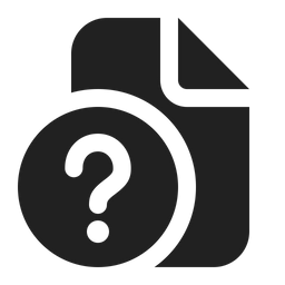 File unknown glyph icons
