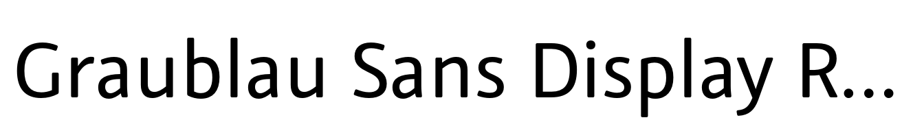 Graublau sans pro font webfont desktop
