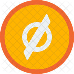 Null symbol flat icons
