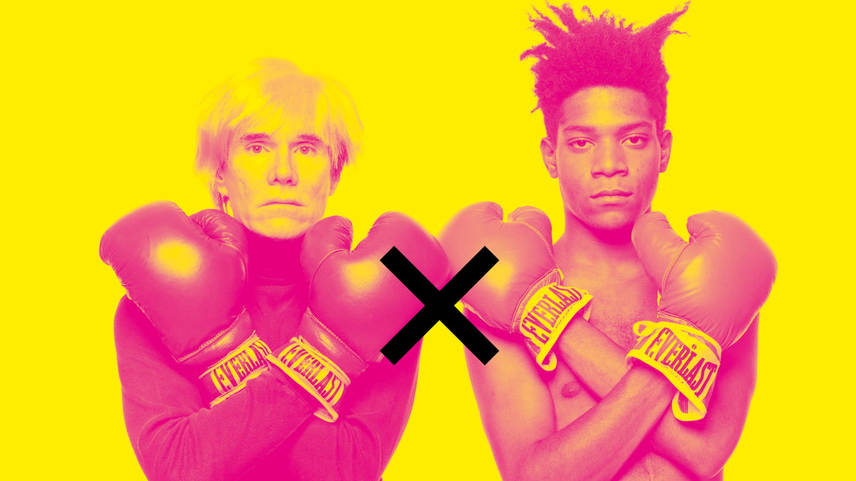 Basquiat x warhol painting hands