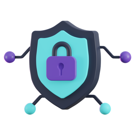 Network protection d icon download in png obj or blend format