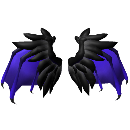 Black and purple angeldemon hybrid wings roblox item