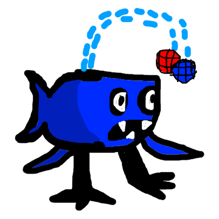 Omg the shark and whale hybridso i made epic phangler