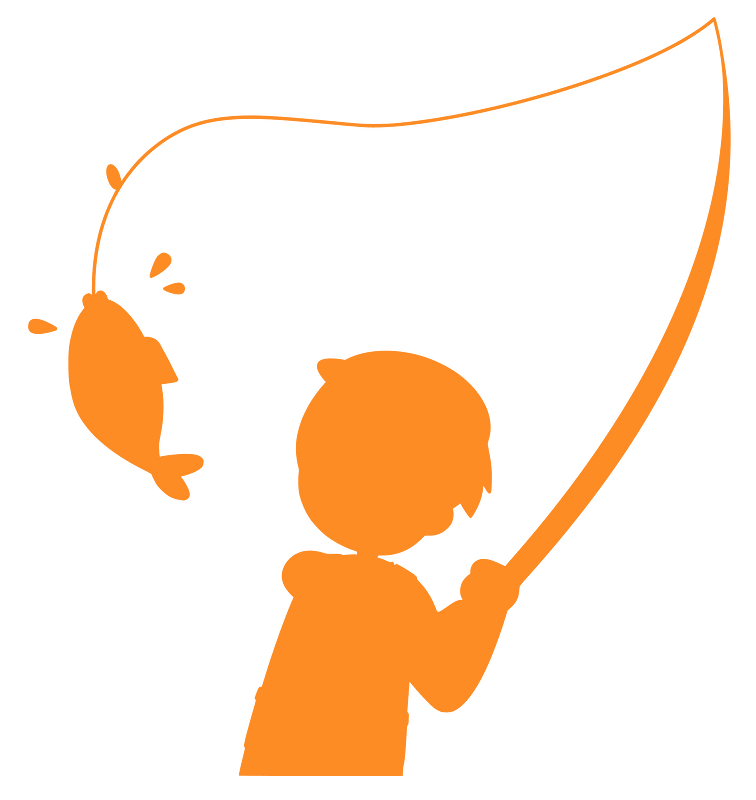 Man fishing silhouette