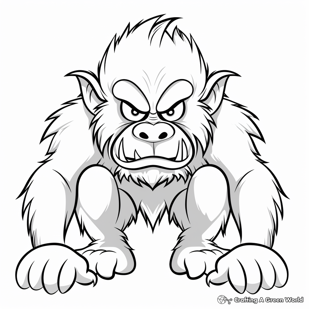 Grumpy monkey coloring pages