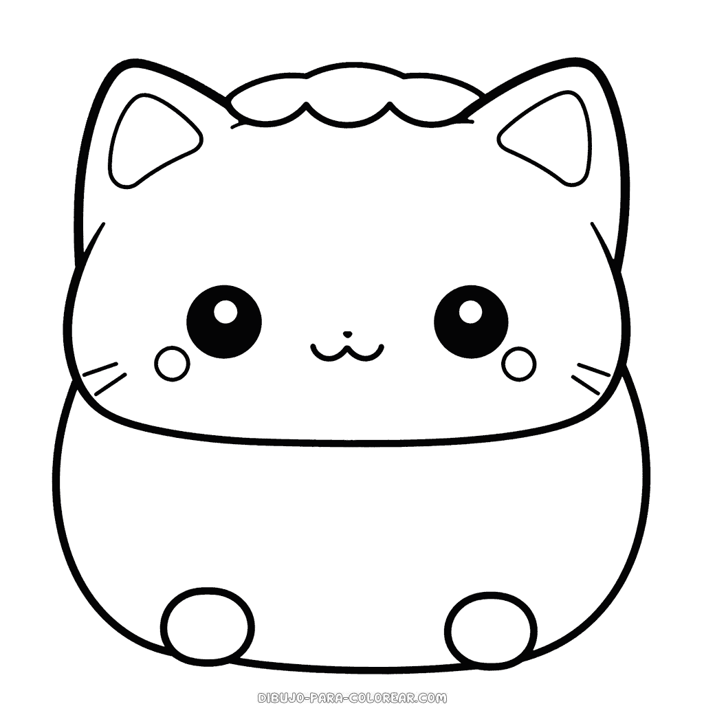 Dibujo de gato squishmallow para colorear dibujo para colorear