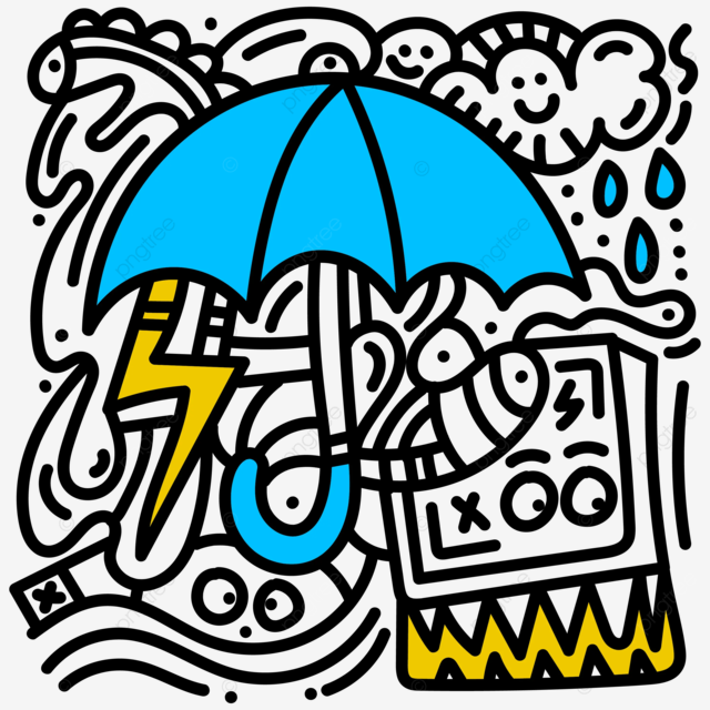 Dibujo de doodle de paraguas vector png dibujos sombrilla garabatear dibujo png y vector para dcargar gratis