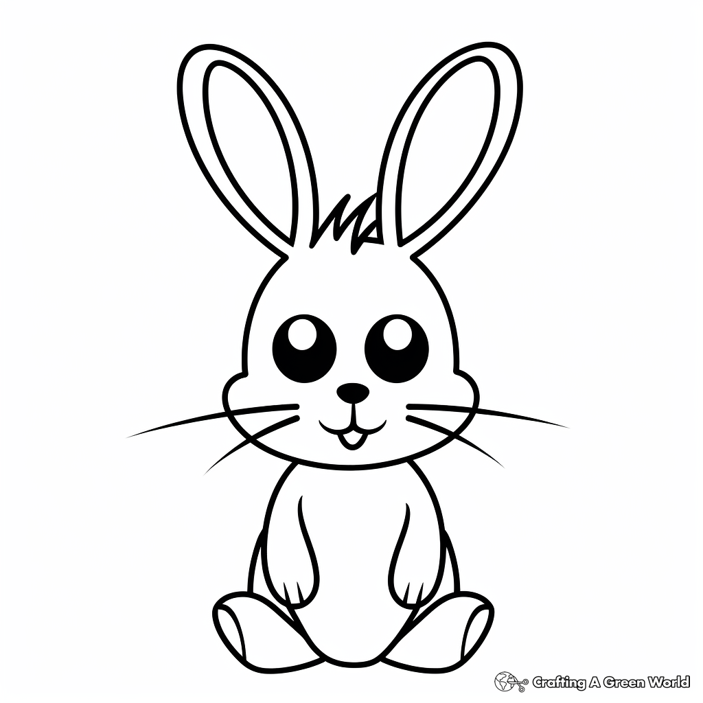 Simple bunny coloring pages