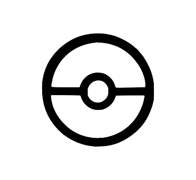 X pokemon pokeball silhouette vinyl stickers decals cm x cm