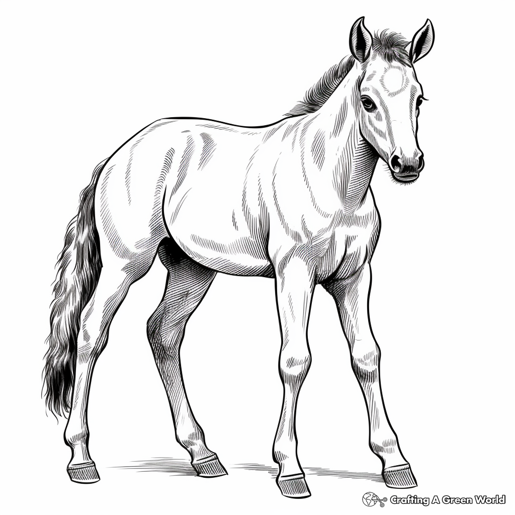 Baby horse coloring pages