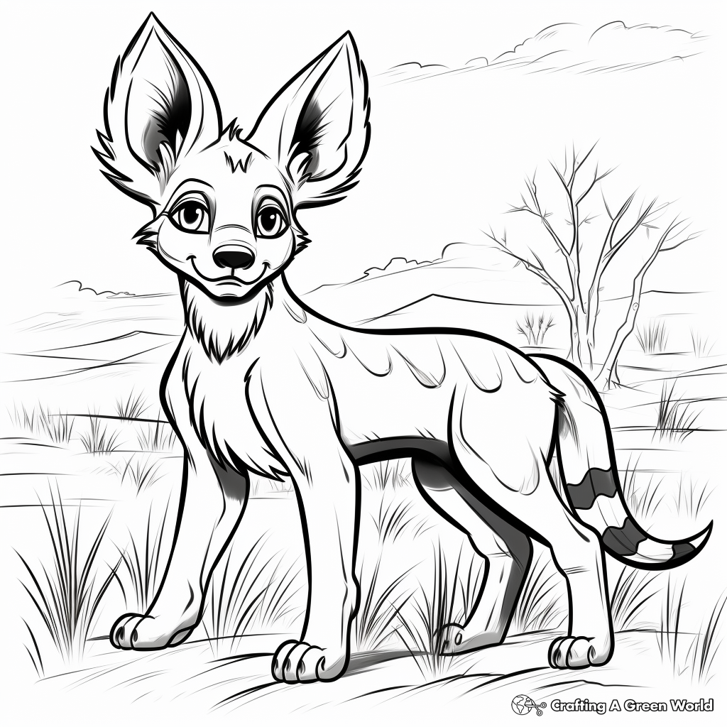 Jackal coloring pages