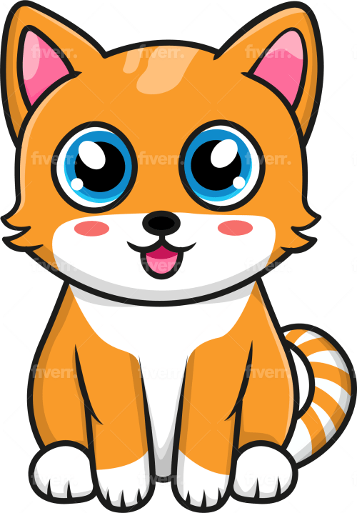 Draw cute cartoon animal characters digital art illustration by rabbibepari