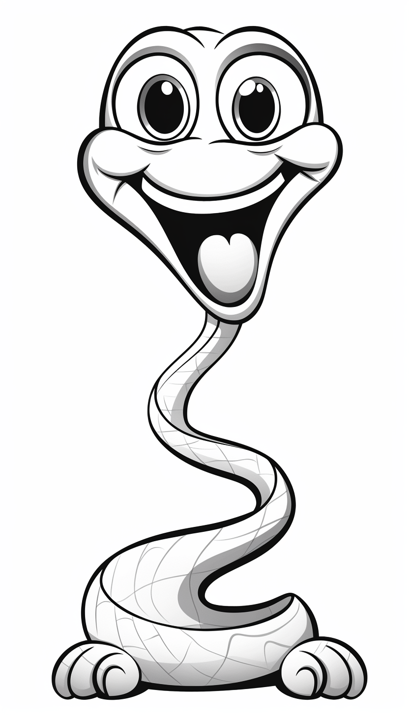 Snake that is clean and simple on a white background in d clipart vector style for