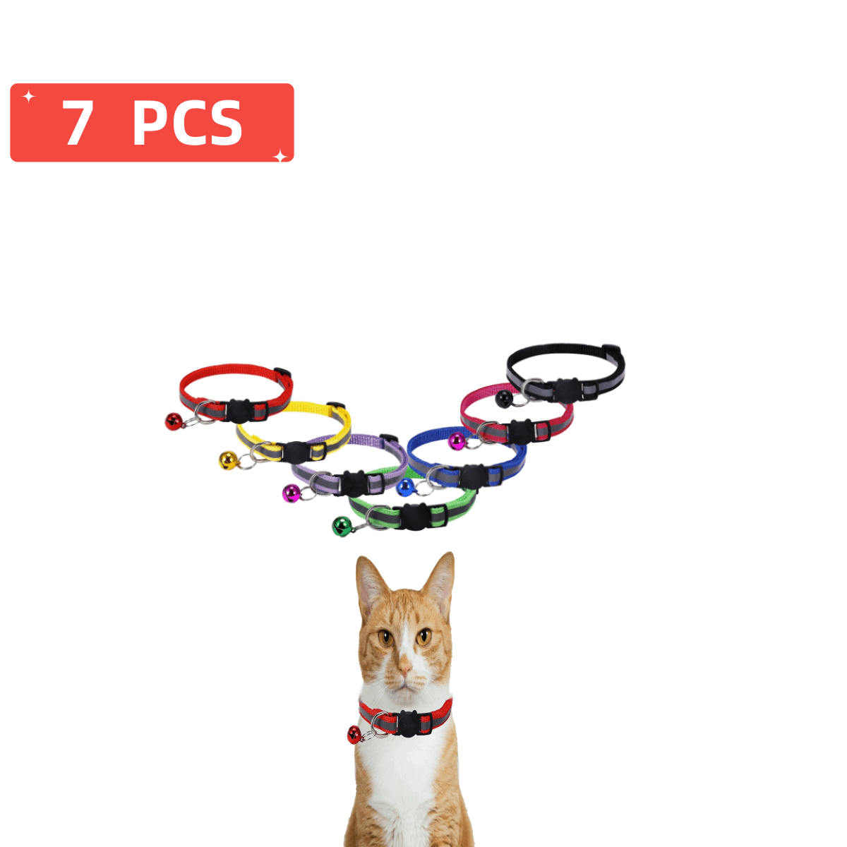 Piezas hebilla de cabeza de gato taaão reflectante secciãn de capana ajustable collar para ascotas collar para gato collar para perro universal adecuado para uso en el cuello ode de