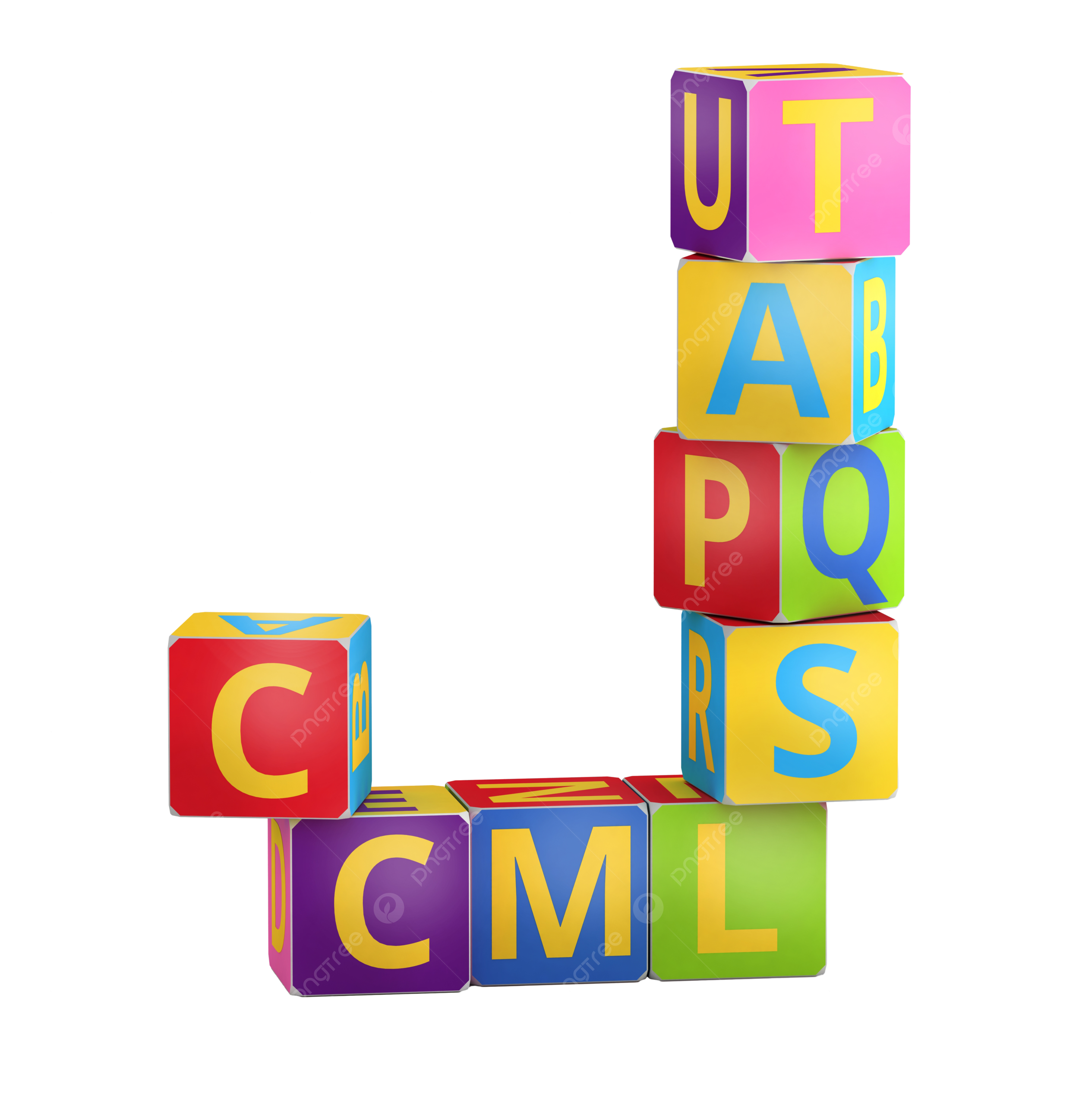 Cubos abc png imãgen transparent