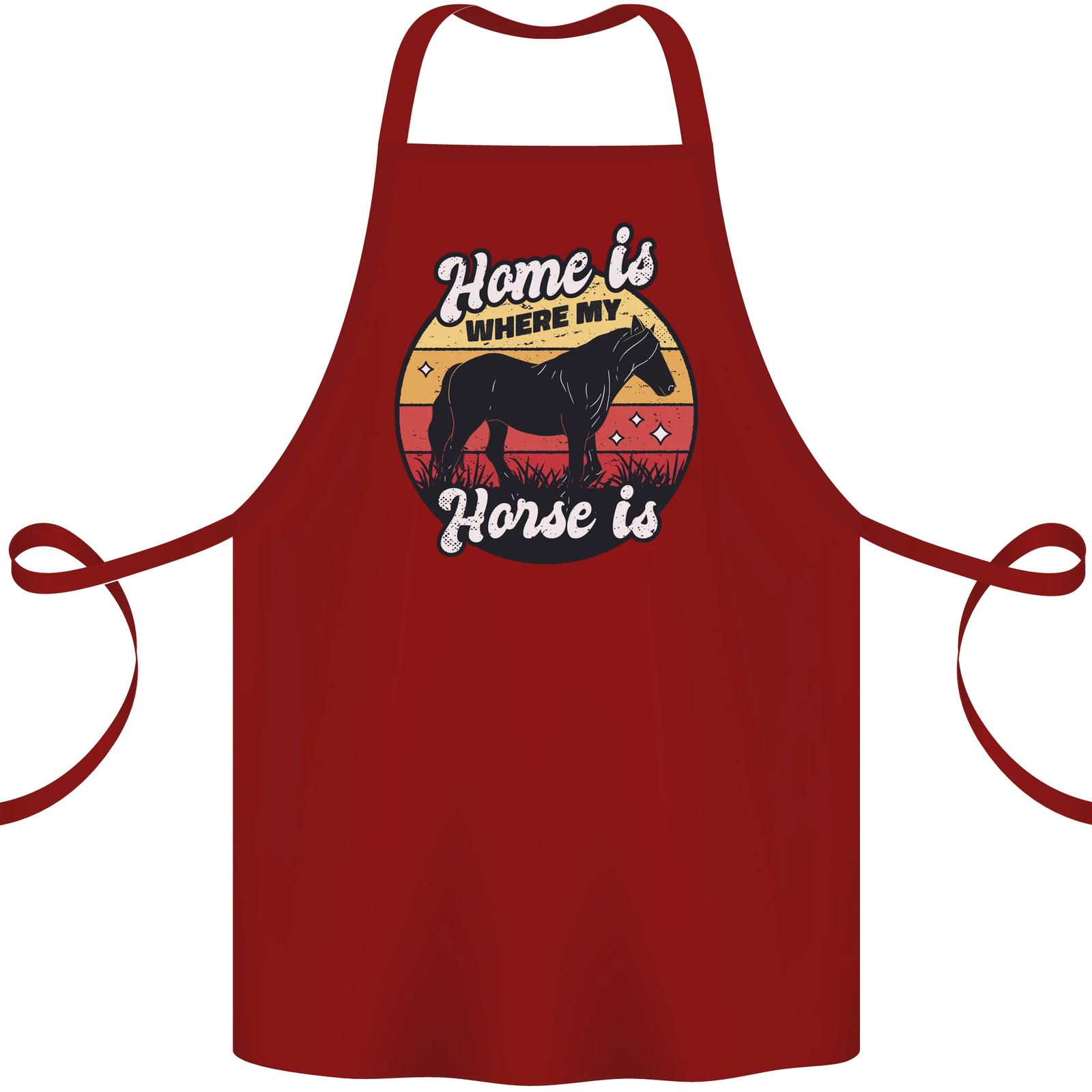 Home is where my horse divertido ecutre algodãn delantal orgãnico