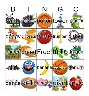 Street signs bingo cards